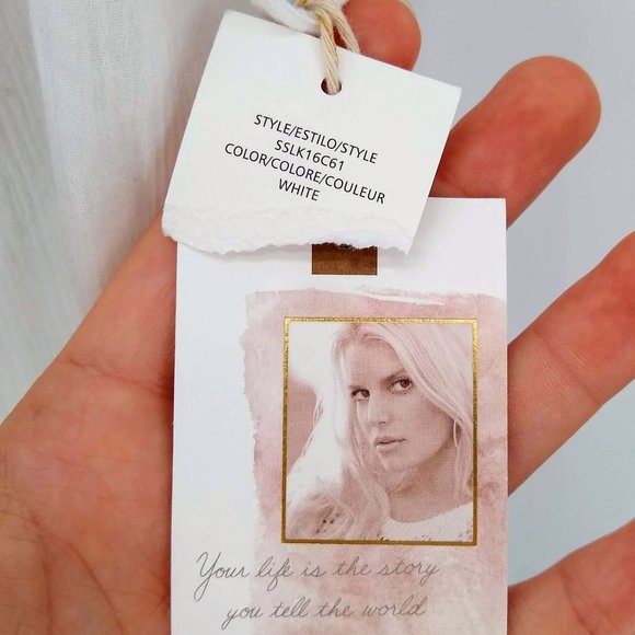 JESSICA SIMPSON nwt Embroidered Boho Tank Tunic M - Picture 4 of 11